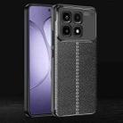 For Redmi K70 Ultra Litchi Texture Shockproof TPU Phone Case(Black) - 1