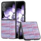 For Xiaomi Mix Flip Black Frame Color Lattice Texture PU Phone Case(Purple) - 1