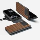 For Google Pixel 9 Pro Fold Black Frame Woven Texture PU Phone Case(Brown) - 2