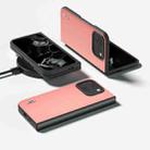 For Google Pixel 9 Pro Fold ABEEL Genuine Leather Wave Black Edge Phone Case(Pink) - 2