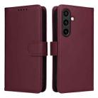 For Samsung Galaxy S24 FE 5G BETOPNICE BN-005 2 in 1 Detachable Imitate Genuine Leather Phone Case(Wine Red) - 1