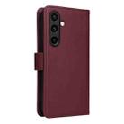 For Samsung Galaxy S24 FE 5G BETOPNICE BN-005 2 in 1 Detachable Imitate Genuine Leather Phone Case(Wine Red) - 3