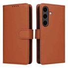 For Samsung Galaxy S25+ 5G BETOPNICE BN-005 2 in 1 Detachable Imitate Genuine Leather Phone Case(Brown) - 1