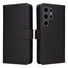 For Samsung Galaxy S25 Ultra 5G BETOPNICE BN-005 2 in 1 Detachable Imitate Genuine Leather Phone Case(Black) - 1