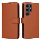 For Samsung Galaxy S25 Ultra 5G BETOPNICE BN-005 2 in 1 Detachable Imitate Genuine Leather Phone Case(Brown) - 1