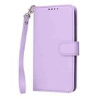 For Samsung Galaxy S25 Edge 5G BETOPNICE BN-005 2 in 1 Detachable Imitate Genuine Leather Phone Case(Light Purple) - 2