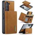 For Samsung Galaxy Z Fold6 DG.MING M1 Series 3-Fold Multi Card Wallet + Magnetic Phone Case(Brown) - 1