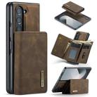 For Samsung Galaxy Z Fold6 DG.MING M1 Series 3-Fold Multi Card Wallet + Magnetic Phone Case(Coffee) - 1