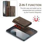 For Samsung Galaxy Z Fold6 DG.MING M1 Series 3-Fold Multi Card Wallet + Magnetic Phone Case(Coffee) - 2