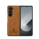 For Samsung Galaxy Z Fold6 DG.MING M2/M1 Series Magnetic Phone Case(Brown) - 1