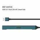 Onten UA972C 7 in 1 USB3.0 to USB3.0 + USB2.0x2 + Type-Cx4 HUB Docking Station(Pine Green) - 2