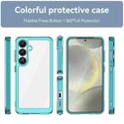 For Samsung Galaxy S25 5G Colorful Series Acrylic Hybrid TPU Phone Case(Transparent Blue) - 2