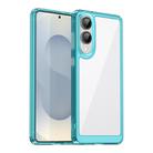 For Samsung Galaxy S25 Edge 5G Colorful Series Acrylic Hybrid TPU Phone Case(Transparent Blue) - 1