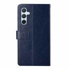 For Samsung Galaxy A56 5G Y-shaped Pattern Flip Leather Phone Case(Blue) - 3