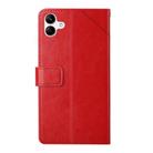 For Samsung Galaxy A06 5G Y-shaped Pattern Flip Leather Phone Case(Red) - 3
