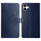 For Samsung Galaxy A07 5G Y-shaped Pattern Flip Leather Phone Case(Blue) - 1