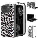 For Google Pixel 9 Pro Fold Black Frame Leopard Full Coverage Phone Case(Silver Leopard) - 1