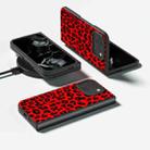 For Google Pixel 9 Pro Fold Black Frame Leopard Full Coverage Phone Case(Red Leopard) - 2