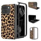 For Google Pixel 9 Pro Fold Black Frame Leopard Full Coverage Phone Case(Golden Leopard) - 1