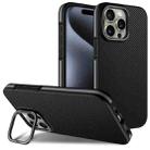 For iPhone 13 Pro Carbon Fiber Texture Lens Holder TPU Phone Case(Grey) - 1