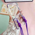 For Samsung Galaxy Z Flip5 TPU Macaron Hinge Phone Case with 3 in 1 Crossbody Rope(Purple) - 2