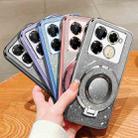 For Infinix Note 40 Pro 5G Plated Gradient Glitter Round Holder TPU Phone Case(Silver) - 2
