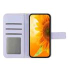 For Samsung Galaxy A56 5G Skin Feel Sun Flower Embossed Flip Leather Phone Case with Lanyard(Purple) - 3