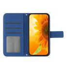 For Samsung Galaxy A06 5G Skin Feel Sun Flower Embossed Flip Leather Phone Case with Lanyard(Dark Blue) - 3