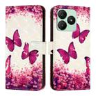 For Wiko T20 3D Painting Horizontal Flip Leather Phone Case(Rose Butterfly) - 2