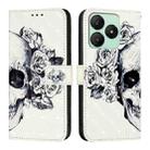 For Wiko T20 3D Painting Horizontal Flip Leather Phone Case(Skull) - 2