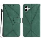 For Samsung Galaxy A06 4G Stitching Embossed Leather Phone Case(Green) - 1