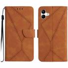 For Samsung Galaxy A07 5G Stitching Embossed Leather Phone Case(Brown) - 1