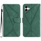 For Samsung Galaxy A07 5G Stitching Embossed Leather Phone Case(Green) - 1