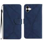 For Samsung Galaxy A07 5G Stitching Embossed Leather Phone Case(Blue) - 1