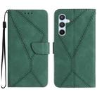 For Samsung Galaxy A17 5G Stitching Embossed Leather Phone Case(Green) - 1