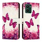 For HMD Pulse Pro 3D Painting Horizontal Flip Leather Phone Case(Rose Butterfly) - 2