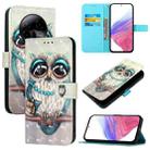 For BLU Bold K50 3D Painting Horizontal Flip Leather Phone Case(Grey Owl) - 1