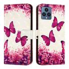 For T-Mobile REVVL 6 / 6x 3D Painting Horizontal Flip Leather Phone Case(Rose Butterfly) - 2