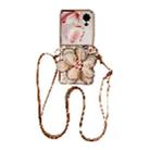 For Honor Magic V Flip Colorful Woven Pattern 3D Yarn Flower Phone Case with Lanyard(Orange) - 1