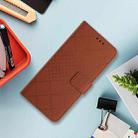 For Samsung Galaxy A36 5G Rhombic Grid Texture Leather Phone Case(Brown) - 2