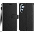 For Samsung Galaxy A56 5G Rhombic Grid Texture Leather Phone Case(Black) - 1