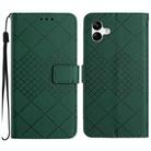 For Samsung Galaxy A06 5G Rhombic Grid Texture Leather Phone Case(Green) - 1