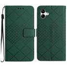 For Samsung Galaxy A07 5G Rhombic Grid Texture Leather Phone Case(Green) - 1