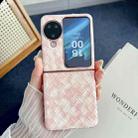 For OPPO Find N3 Flip Colorful Woven Pattern Full Coverage Phone Case(Pink) - 2