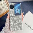 For OPPO Find N3 Flip Colorful Woven Pattern Full Coverage Phone Case(Black White) - 2