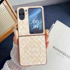 For OPPO Find N2 Flip Colorful Woven Pattern Full Coverage Phone Case(Orange) - 2