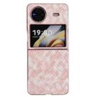 For vivo X Flip Colorful Woven Pattern Full Coverage Phone Case(Pink) - 1