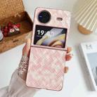 For vivo X Flip Colorful Woven Pattern Full Coverage Phone Case(Pink) - 2