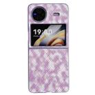 For vivo X Flip Colorful Woven Pattern Full Coverage Phone Case(Purple) - 1