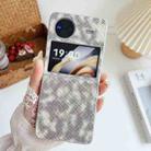 For vivo X Flip Colorful Woven Pattern Full Coverage Phone Case(Black White) - 2